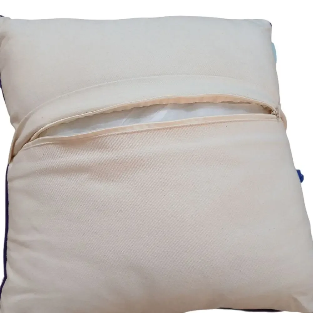 Neema Crafts Purple Teal Hippo Hippopotamus Handmade Throw‎ Pillow 14